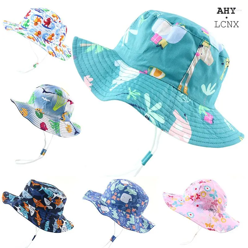 Accessoires de cheveux 2022 Été Bébé Seau Chapeau Protection UV Garçons Casquette Enfants Panama Plage En Plein Air Filles Soleil Dessin Animé Bébé Pêcheur