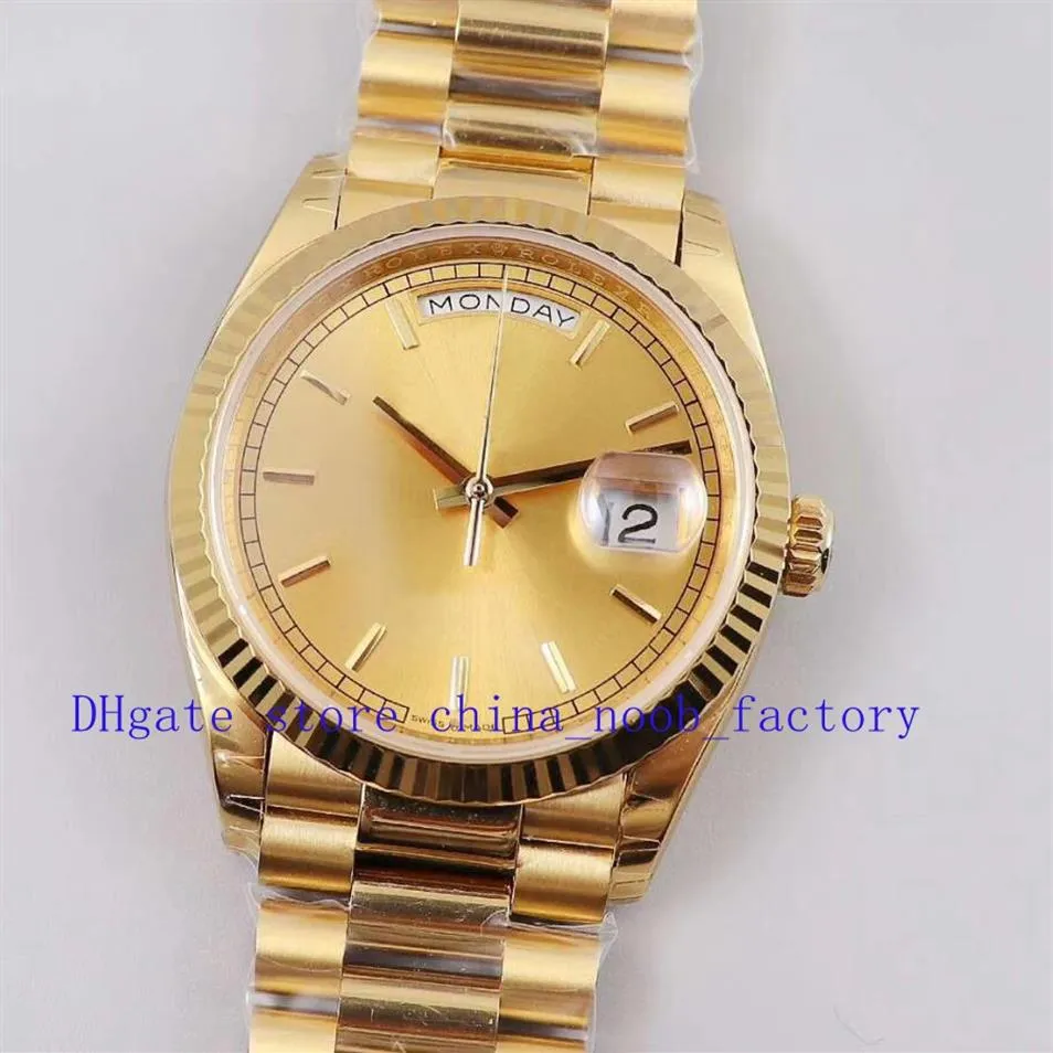 14 -stijl unisex middelgrote heren automatisch Cal 3255 dameshorloge mannen 36 mm geel goud president damesdag datum diamant 128238 1269v