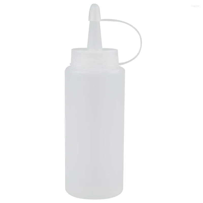 Bottiglie di plastica Dispenser per condimenti per bottiglie da spremere Ketchup Salsa di senape Bianco trasparente