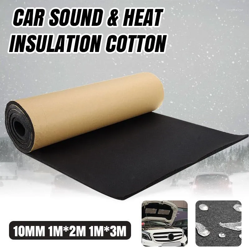 Interiörstillbehör 10mm 100x200cm 100x300cm bil Sound Proofing Deading Truck Anti-Noise Isolering Bomullsvärme Stängt cellskum