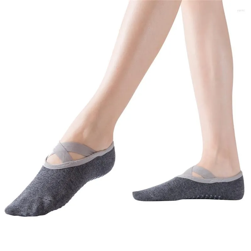 Men's Socks Yoga Fashion Women Anti Slip Finger-separated Sport Ballet Dance On The Back Of Cross