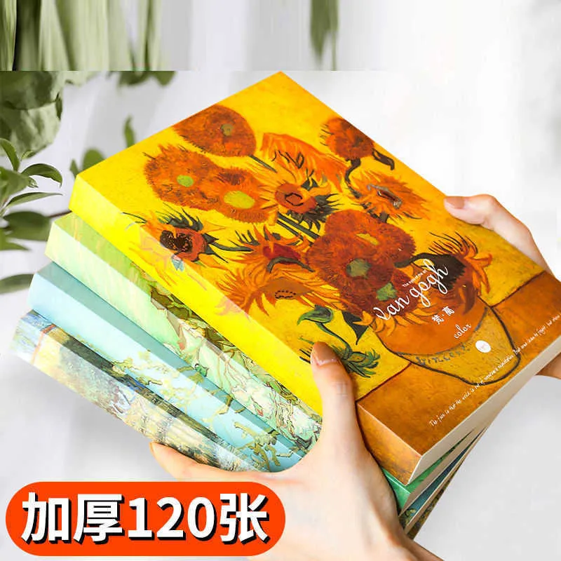 Thickened Vintage Van Gogh Notebook Planner Agenda Daily Monthly Study Work Notepad School Stationery 120 Sheets