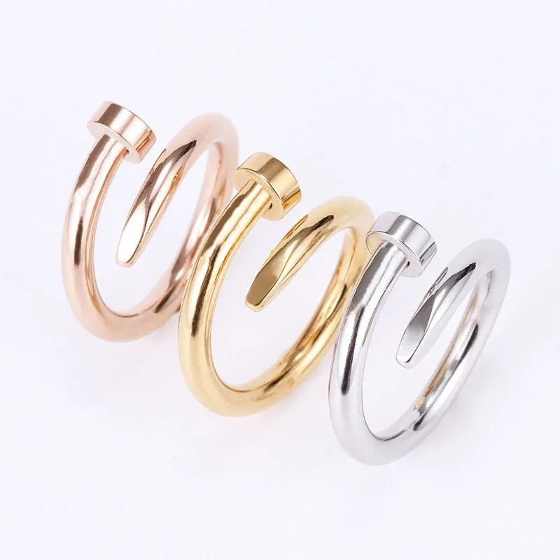 Amor de homens e mulheres An￩is de designer cl￡ssico Ring Ring Wedding Anniversary Valentine's Day's Gift Engagement Anings Fashion Luxury Jewelry