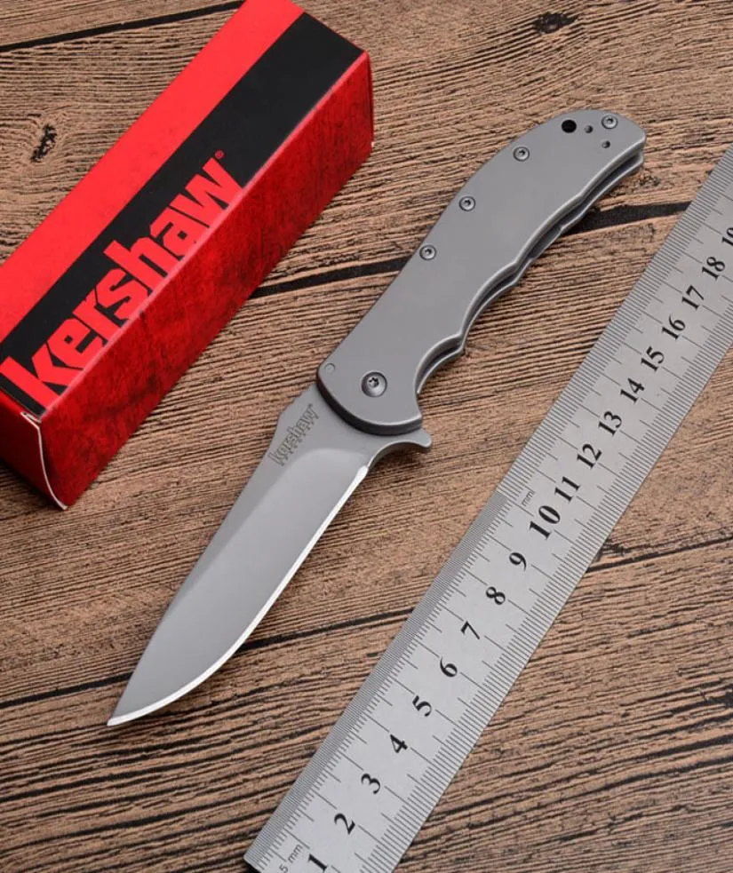 Whole Kershaw 3655 Knife Cryo Grey Titanium Tactical Folding 8cr13mov Blade Camping Hunting Survival PocketEDCユーティリティツール8086044