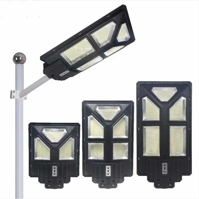 LED Solar Street Light Pir Sensor مقاومة للماء IP65 300W 400W 500W LED LED LED SPOTLIGHT WARD LAMP لمسار طريق الحديقة في الهواء الطلق