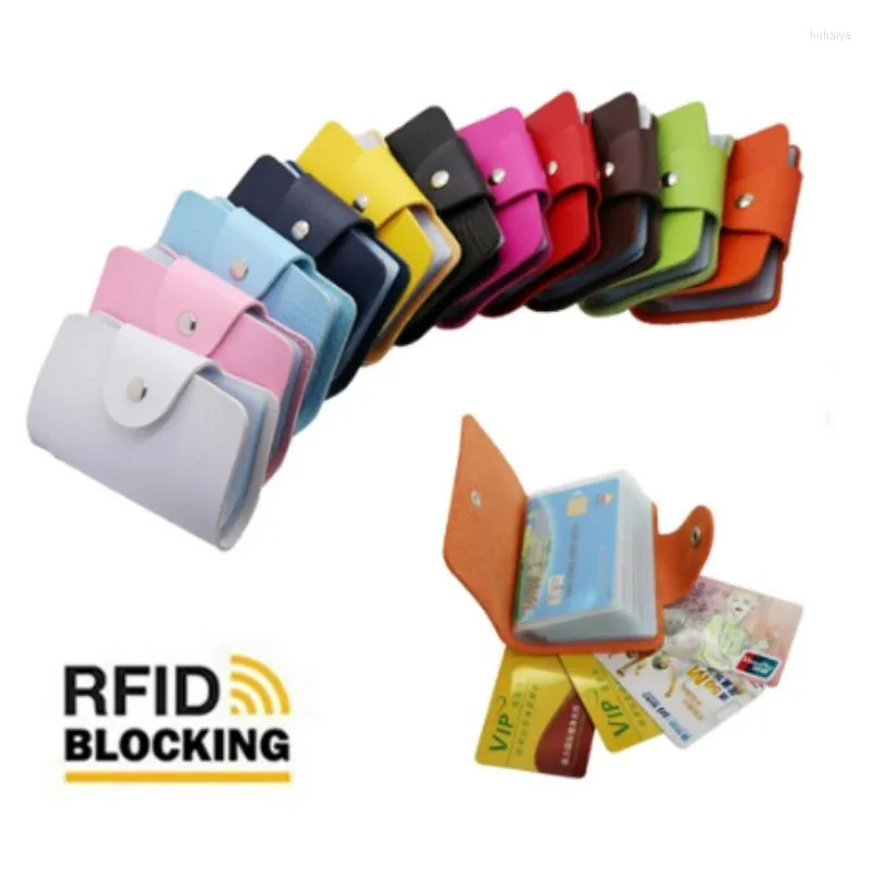 Kaarthouders 24 BITS HOLDER BEDRIJF BANK POCKET PVC Grote capaciteit CAPITAL OPSLAGEN OPSLAG ORGANISERSCHULLEN Wallet Cardholder