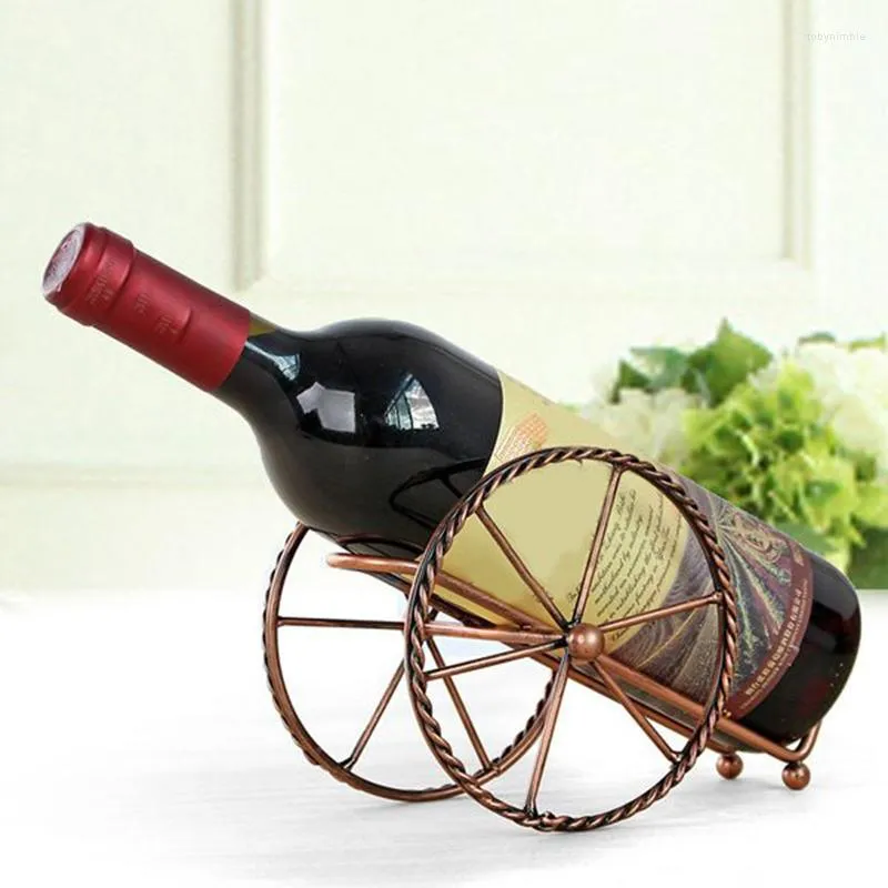 Jewelry Pouches 2PCS Wine Rack Holder Shelf Metal Stand Bottle Storage Decoration Wedding Party Decor Ornament