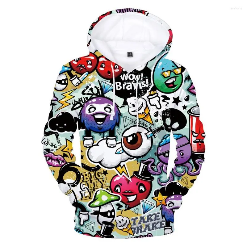 Men's Hoodies Simple And Beautiful Doodle Men/women Outwear 3d Print Pullover Funny Cartoon Casual Sleeve Spring Sweatshirts Clothing