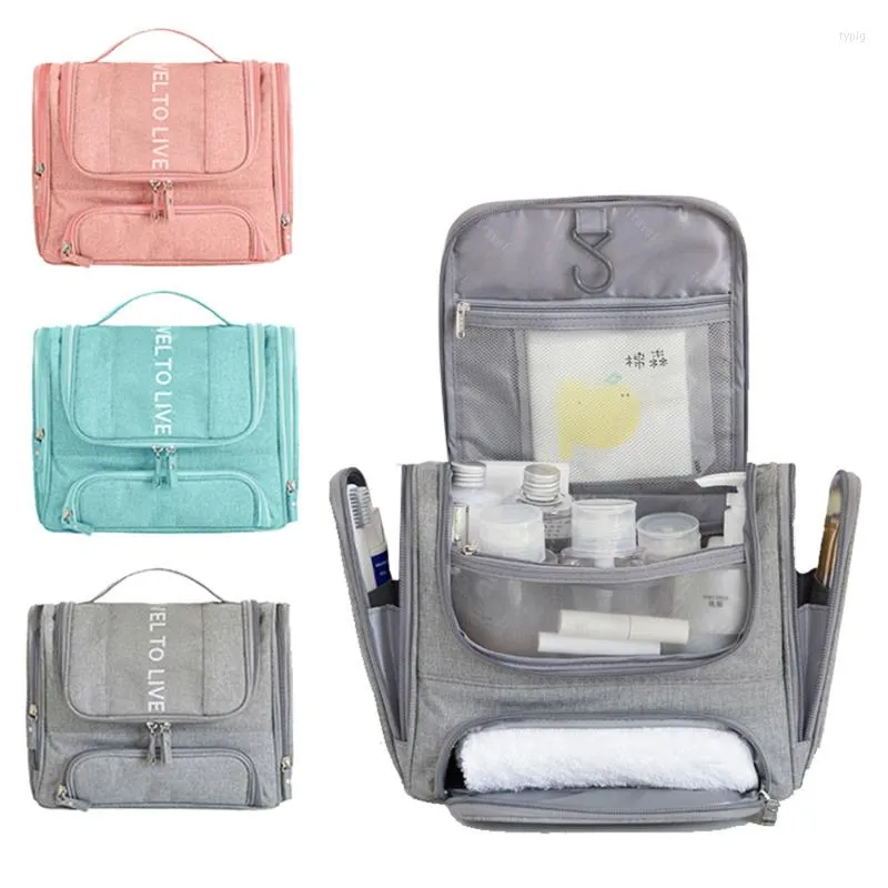 Cosmetische tassen tas dames mode reizen toilet make -up droge natte scheiding hangende organisator case heren waterdichte opslag bevatten