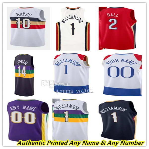 stitched Basketball Jersey Brandon Ingram Zion Williamson Jonas Valanciunas Cj Mccollum Trey Murphy Iii