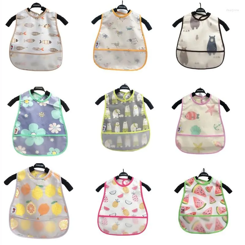 Accessoires pour cheveux 1 PC Bavoirs réglables pour bébé EVA imperméable à l'eau pour les enfants nés de dessins animés nourrissant des tissus de brup tablier bébés