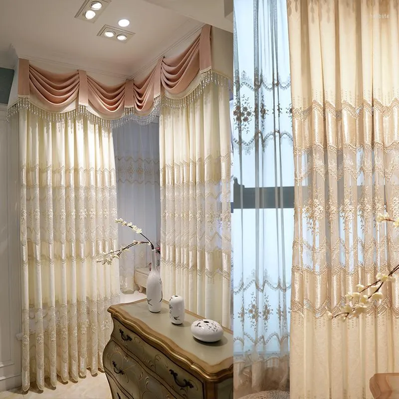 Rideau turc rideaux brodés solubles dans l'eau fini occultant personnalisé pour salon salle à manger chambre