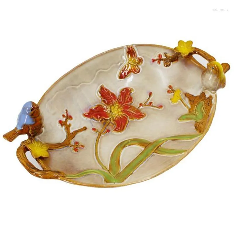 Smycken p￥sar Creative Home Decoration Handikraft keramiska ornament f￶rvaring Nyckelbricka fruktg￥vor el leveranser