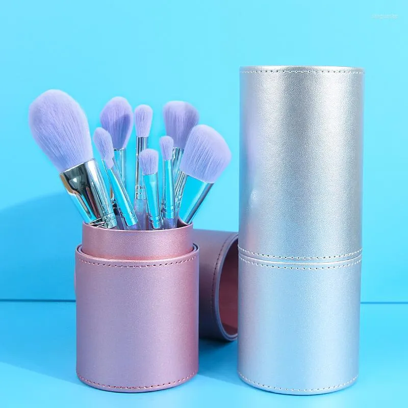 Storage Boxes Makeup Brush Barrel Portable Beauty Cylinder Pu Seal Dustproof And Anti-Ash Travel Too