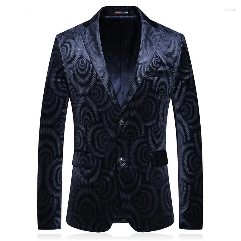 Herrdräkter blazer homme blå hombre blazzer masculino casual blazers uomo completo pantaloni scen costumes for sångare klubbjackor