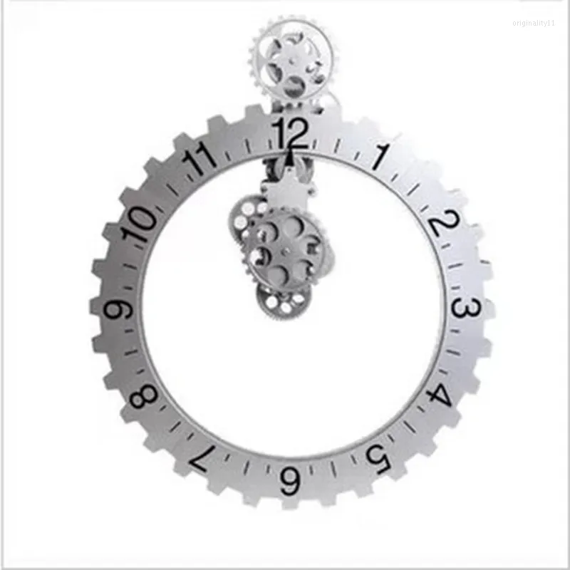 Weihnachtsdekorationen, moderne mechanische große Kunst-Gang-Quarz-3D-Wanduhr, antik, Vintage, für Zuhause, Büro, Dekoration, Dekoration