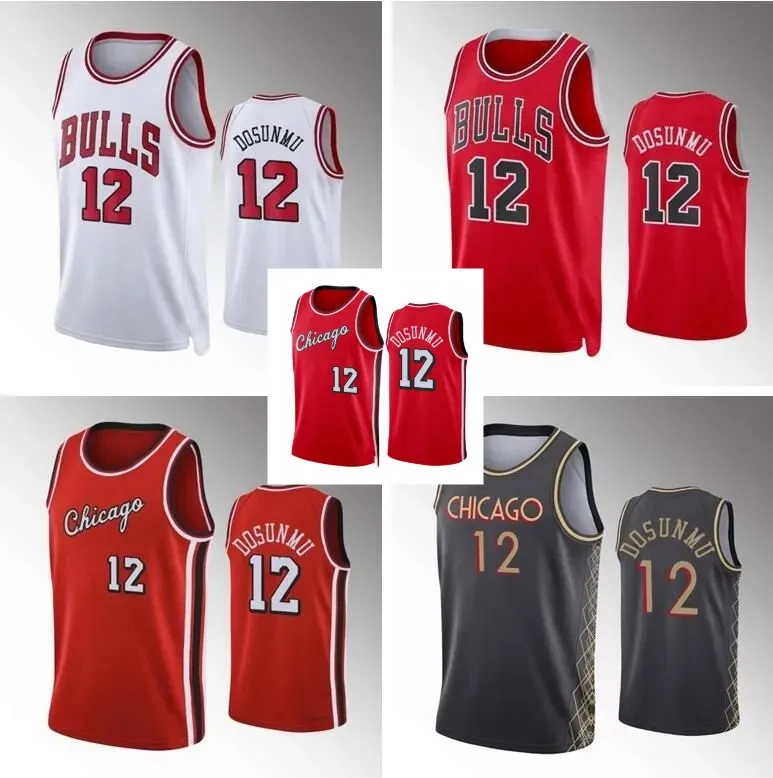 CUSTOM Basketball Jerseys Ayo Dosunmu 2022 23 Men Women Youth Jersey Season Blue Red Black White 