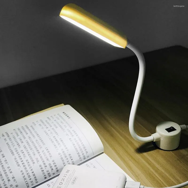 Lampes de table COB LED Lampe de bureau USB Plug And Play Chambre flexible Lecture Lumière naturelle Nuit Économe en énergie