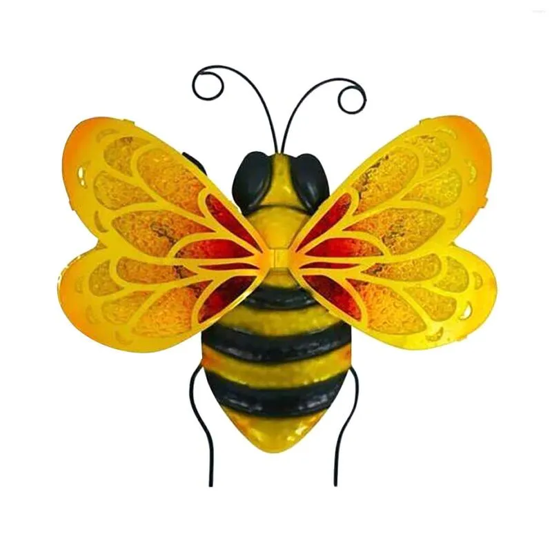 Dekoracyjne figurki Bumble Bee Garden Accenci ogrodzenie podwórka 3D Rzeźba Ozdoby ścienne wiszące