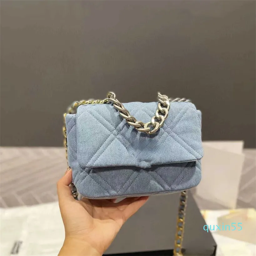 Evening Bags Designer bag Denim Chain Light Blue One Shoulder Crossbody Bag