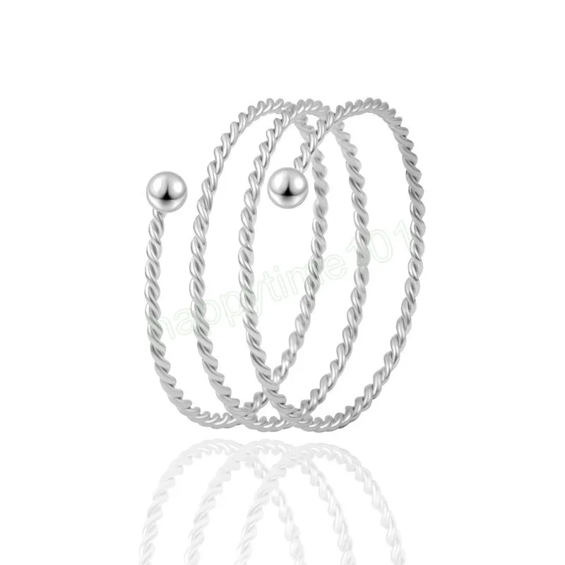 Simple titane acier spirale torsion anneaux mince cerceau or argent Rose or couleur cercle bague pour femmes bijoux