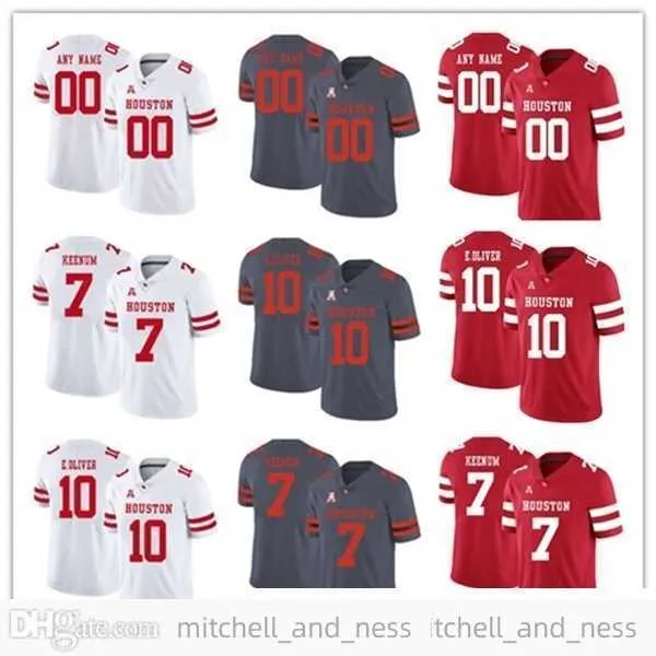 Anpassad NCAA Houston Cougars College Football Wear Jersey valfritt nummer 88 Steven Dunbar 7 Case Keenum Oliver Matthew Adams Kyle Allen Howard Wilson Parish