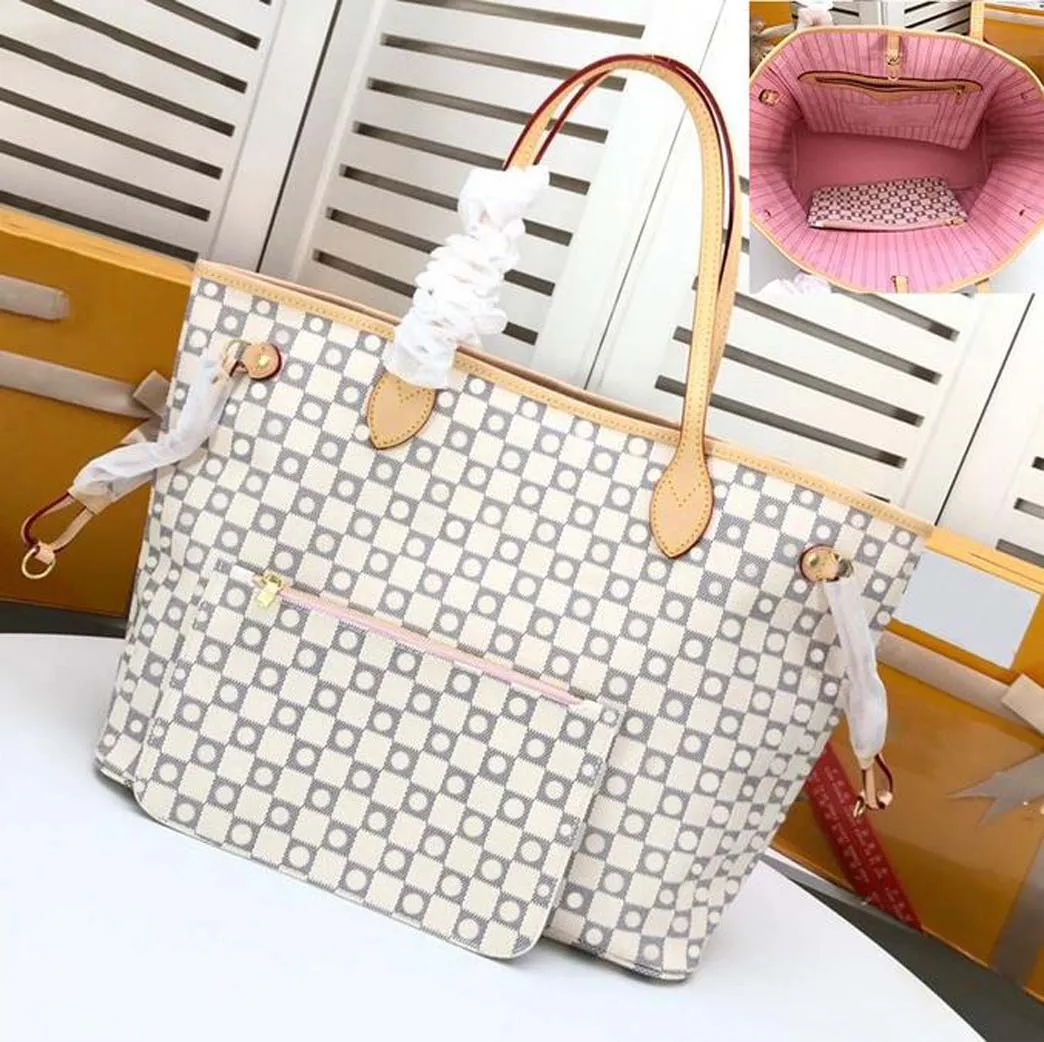 tote bag Designer bags wallet Fashion Totes Leather messenger shoulder handbag Women Bags High Capacity Composite Shopping bagss old flower Brown lattice MM 2023