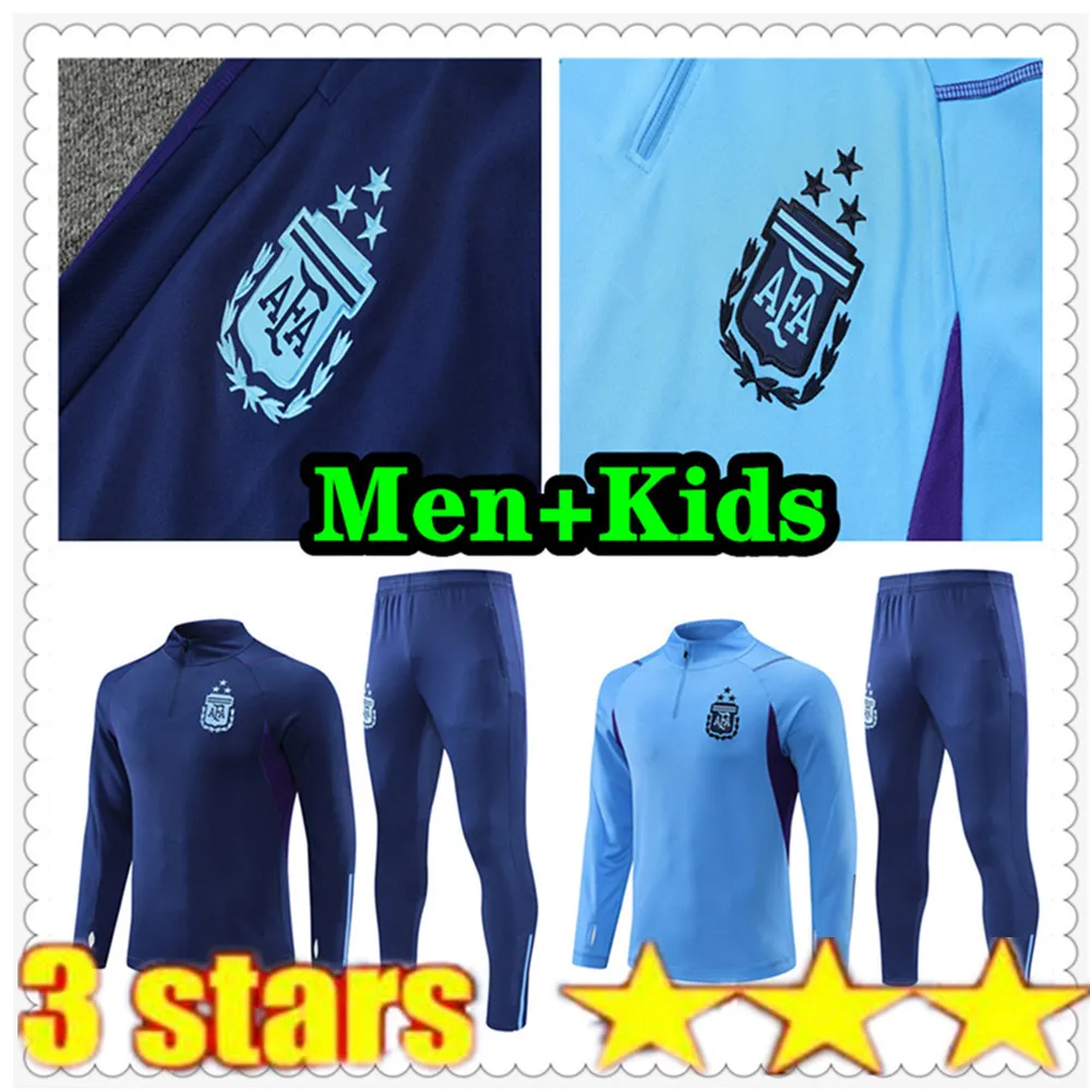 3 gwiazdki Argentyna Tracksuit piłka nożna 22 23 Home Away Jacket Football Shirts 2022 Messis Dybala Di Maria Narodowa drużyna Maradona Men Kit Kit Mundury