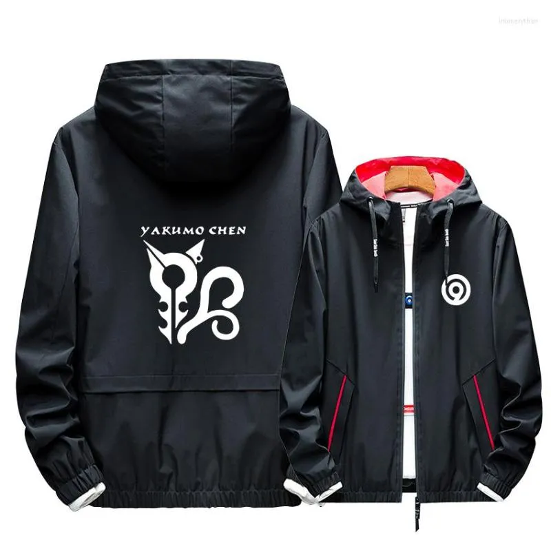 Erkek Hoodies Yaz Hoodie Touhou Proje Rolü Yuugen Magan Cosplay Baskı Fermuarı Noctilucent Moda Palto Güneş Kafası İnce Erkekler Gevşek Ceket