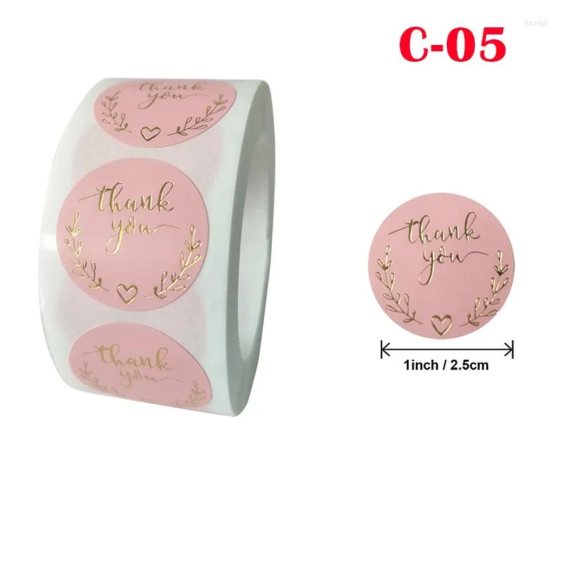 Gift Wrap 500pcs/roll Thank You Stickers High Quality Seal Labels Scrapbook Handmade Sticker Circle Decor LKS99