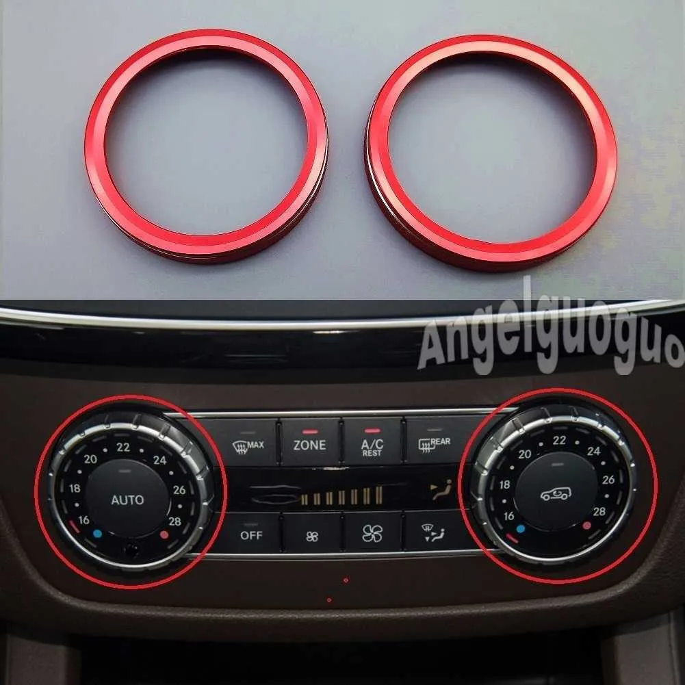 Angelguoguo For Mercedes Benz 2008-2014 C class W204 Car air conditioning Rotary knob button cover