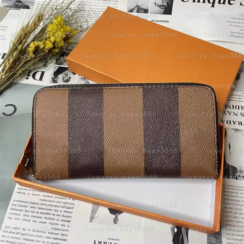 Women purse with box designer Fashion Leather All-match ladies single zipper Classic purses leather wallets Womens wallet232o