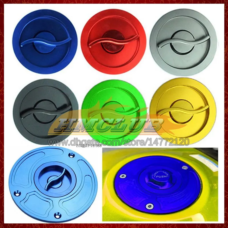 Couvercle de bouchons de réservoir de carburant de bouchon de gaz sans clé CNC de moto pour HONDA CBR600FS CBR600 CBR 600 F4i CBR600F4i 01 02 03 2001 2002 2003 couvercle de remplissage de carburant en aluminium ouvert à dégagement rapide