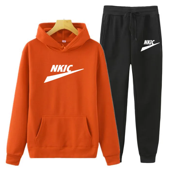 Casual tracksuit Men Sportswear sets heren kleding 2 stuks sets sweatshirt zweetbroek uit het kader van mannelijk merk logo print
