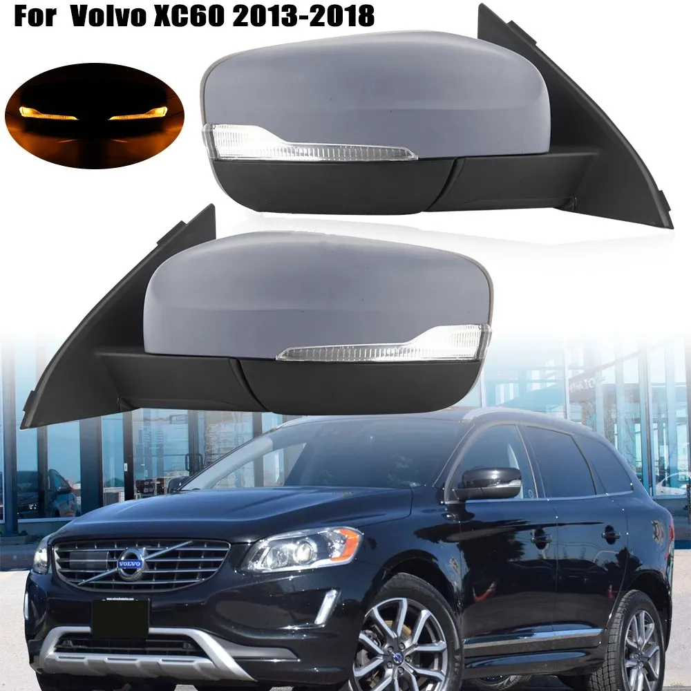 Car Passenger Door Wing Mirror Indicator Light For Volvo XC60 20 13-20 18 6 Wires Rearview Mirror Cover