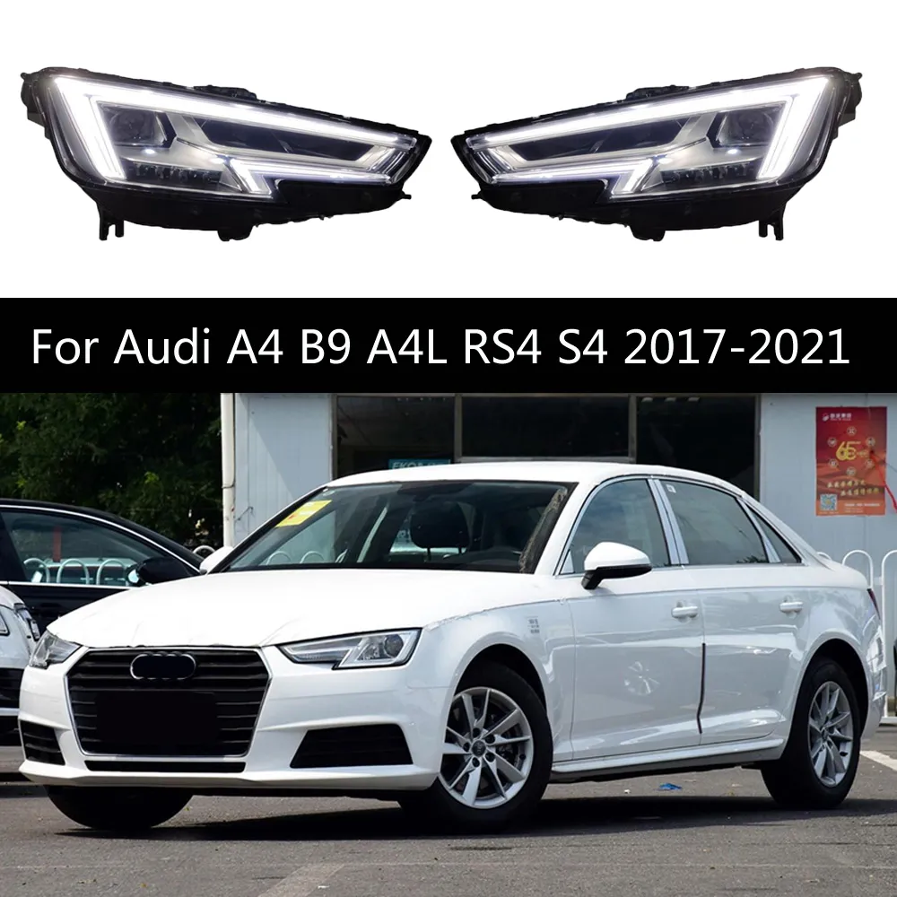 Lâmpada frontal do conjunto dos faróis do carro DRL para Audi A4 B9 A4L RS4 S4 DIA DIA RUNCIMENTO DÍVILA DÍNICA DÍNIA INDICADOR INDICADOR INDICADOR INSCRIÇÃO