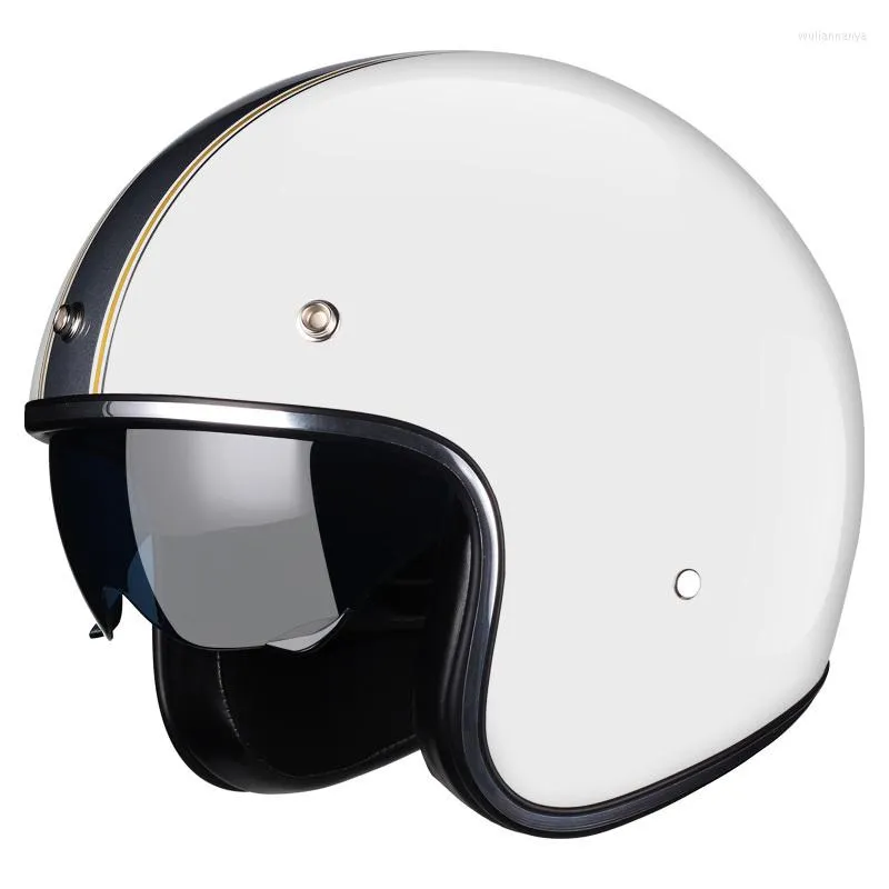 Casques de moto Chopper Biker DOT Casque rétro Vélo tout-terrain Downhill AM DH Cross Capacete Motocross Open Half Face