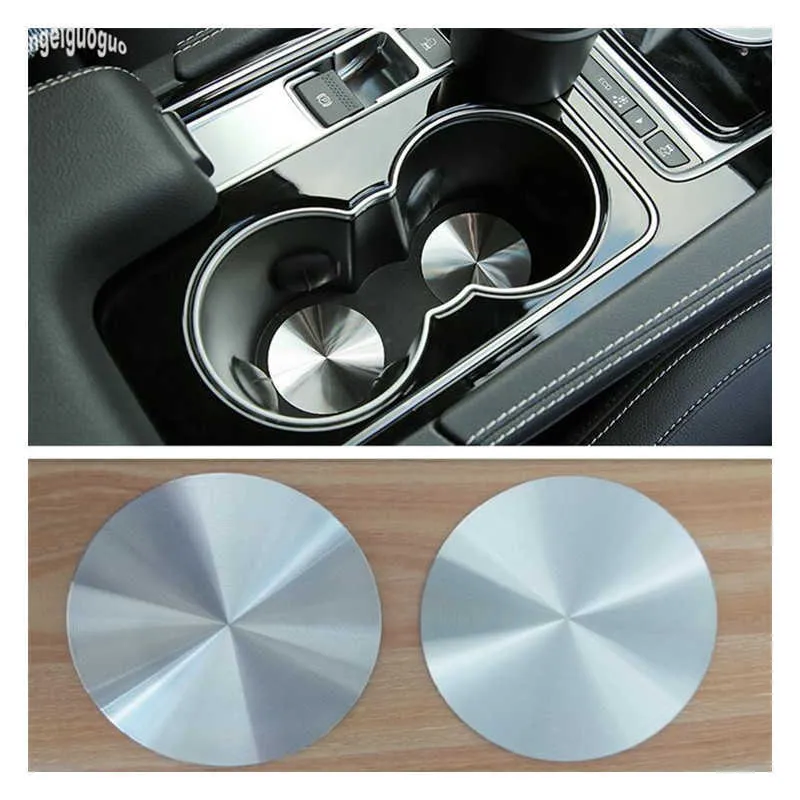 58mm Metal Car Cup Holder Cover Mat Trim Decoration Sticker Fit For Audi A1 A3 A4 B8 B9 A5 A6 A7 S3 S5 S6 Q3 Q5 Q7 Accessories