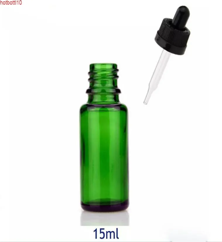 15ml Yeşil Mavi Şeffaf Amber Cam Damlalı Şişeler Boş yağ şişesi 15 ml Çocuk geçirmez kapak ve E için Uç Damlalı 3424507