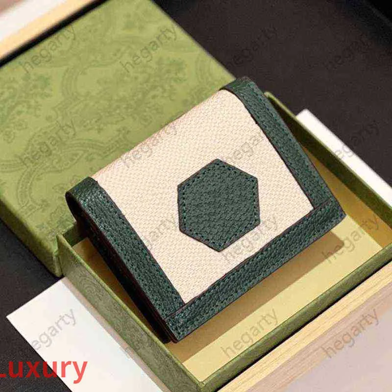 Portfel Portfele projektantów torebki Torebka Posiadacza karty Panie Krótki klip moda klasyczna klasyczna zielona karta drukowania 1219