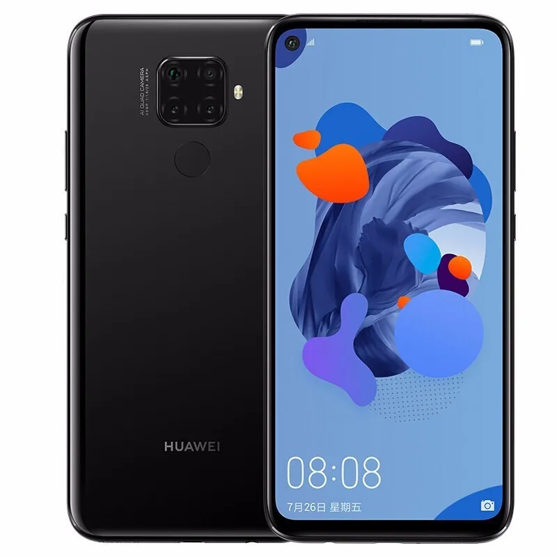 원래 Huawei Nova 5i Pro 4G LTE 휴대 전화 스마트 6GB RAM 128GB ROM KIRIN 810 OCTA CORE Android 6.26 "전체 화면 48.0MP OTG 4000mAH 지문 ID 얼굴 휴대 전화.