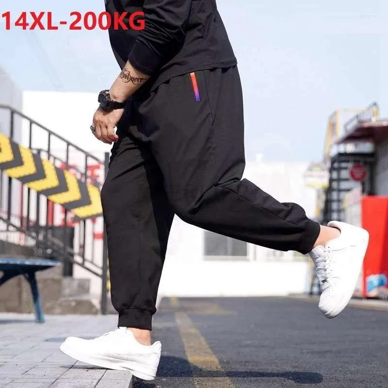 Mäns byxor Autumn Winter Men Sweatpants Sports plus storlek 10xl 14xl 15xl 160 kg Elasticitet Överdimensionerad 54 68 70 74 80 MFERLIER