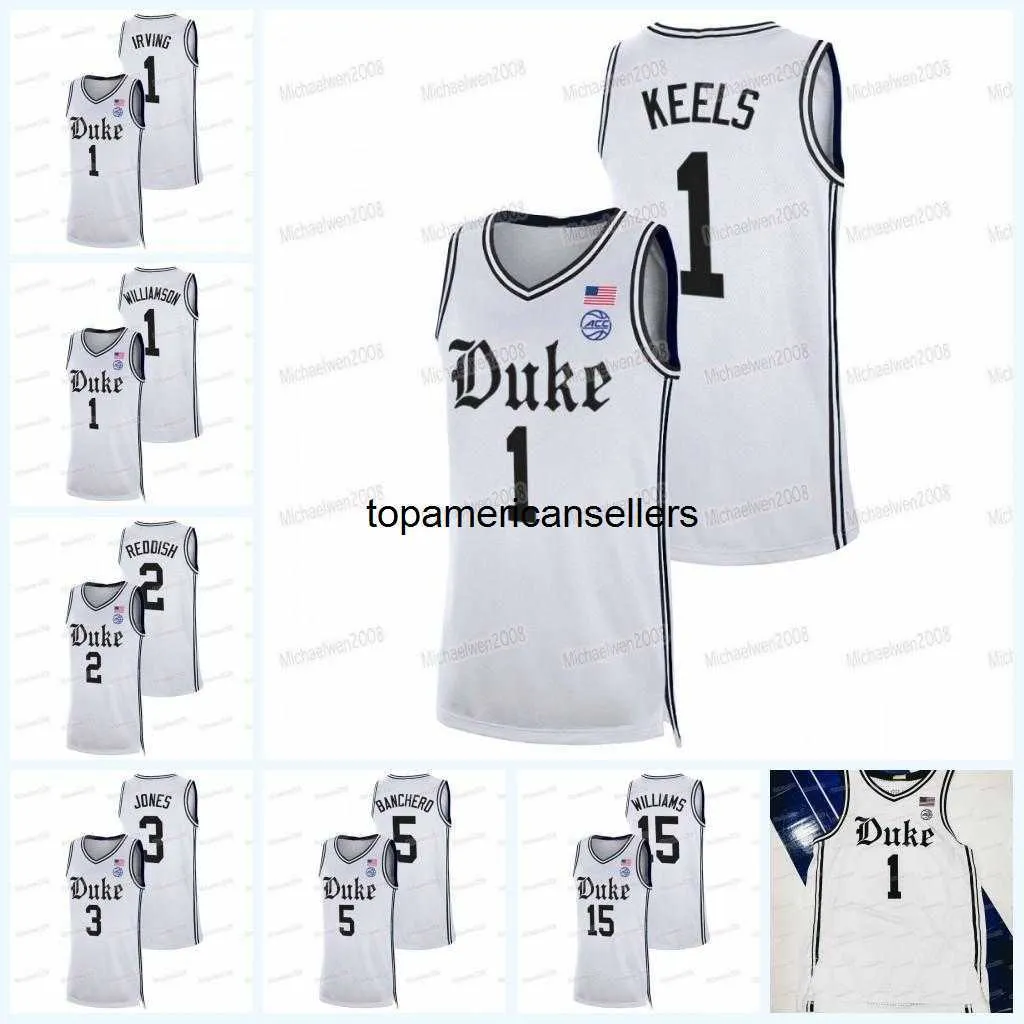 NCAA 2021-22 Limited Basketball Jersey Kyrie Irving Jayson Tatum Trevor Keels Grant Hill Jeremy Roach AJ Griffin Mark Willi