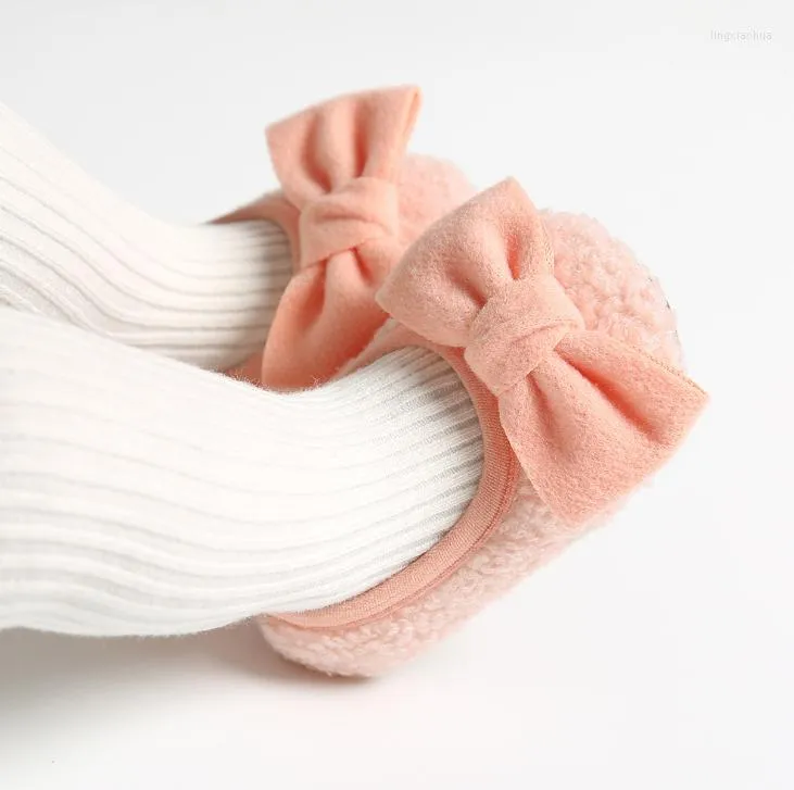 Premiers marcheurs enfant en bas âge bébé fille tricot sueur respirant princesse née chaussures de marche avec arc filles loisirs marche