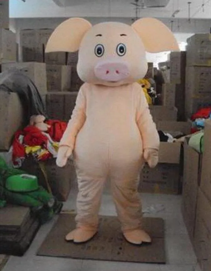 New Adult Professional Cute Pig Mascot Costume Party Christmas Fancy Dress Halloween Mascot Costume Free Ship