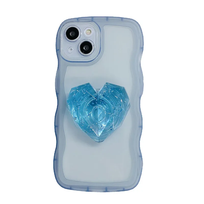 Zakrzywiony krawędź Sweetheart Teleflefle Pose Case Stand Holder Shell Miękka tylna okładka dla Apple 14Pro Plus 13 12 11 Pro Max XS XR Silikone TPU Okładki ochronne