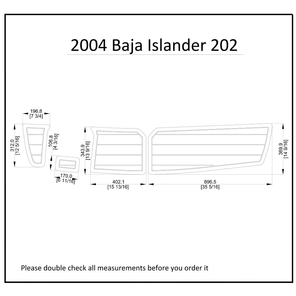 2004 Baja Islander 202 Swim Platform Boat Eva Faux Foam Teak Deck Floor Pad