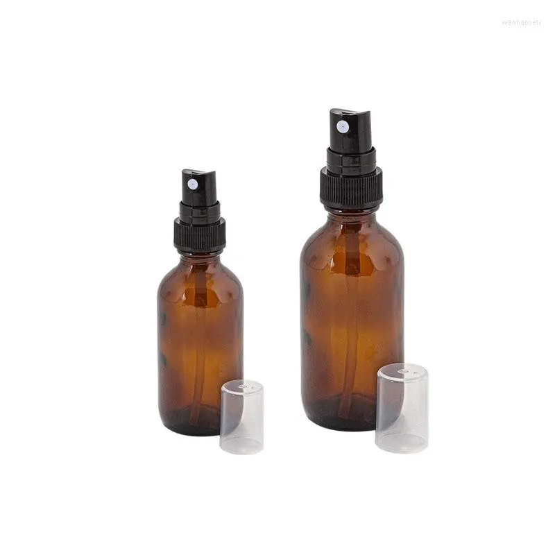 Storage Bottles 10pcs 10ml 20ml 30ml 50ml Amber Glass Spray Bottle Liquid Reagent Pipette With Eye Dropper For Essential Oil