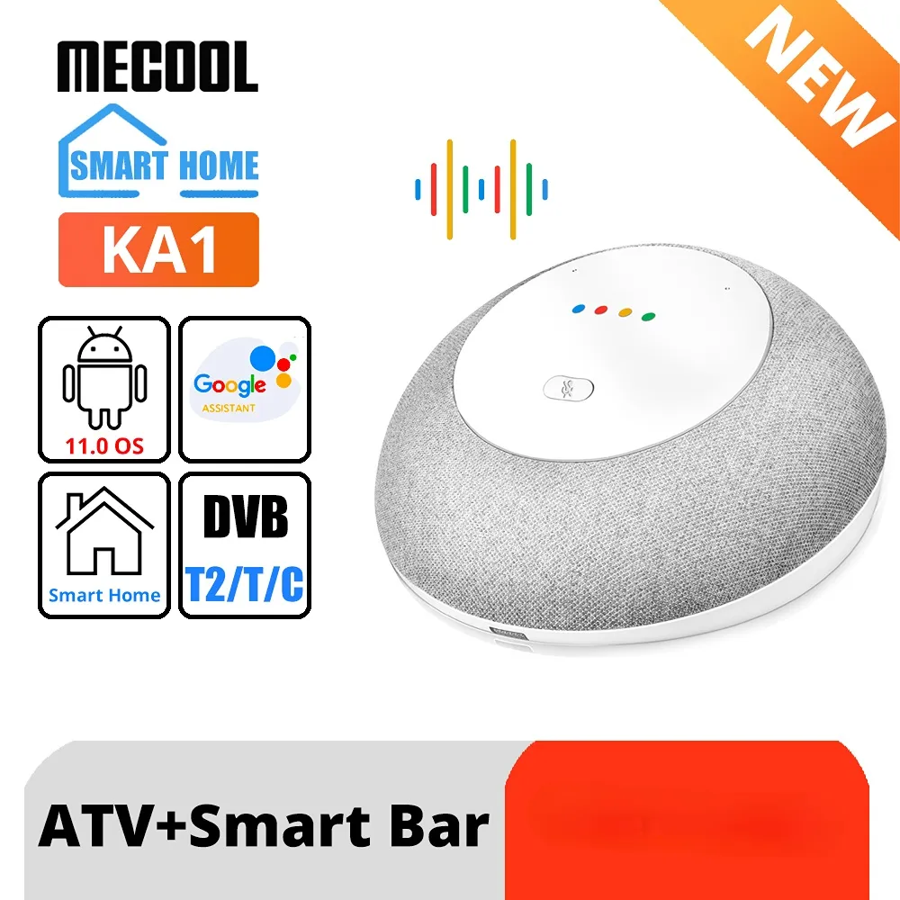 MECOOL KA1 TV Box مكبر صوت ذكي مع Google Voice Assistant 4G 32G AMLOGIC S905X4