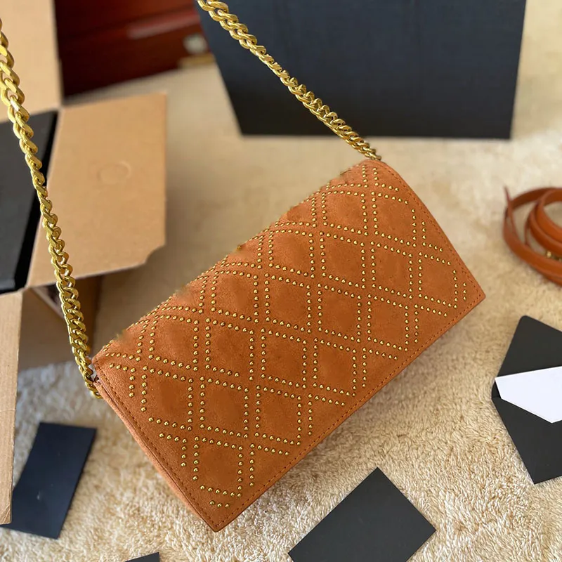 Gaby Designer Crossbody Bag Genuine Leather, Envelope Style With Rivet